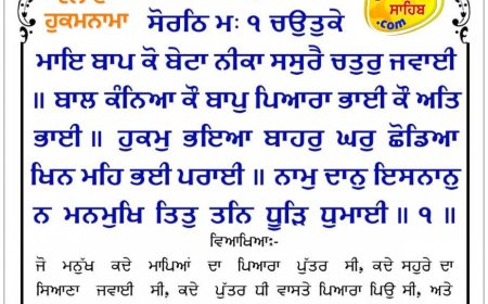 ਸ੍ਰੀ ਦਰਬਾਰ ਸਾਹਿਬ ਤੋਂ ਅੱਜ ਦਾ ਹੁਕਮਨਾਮਾ 30-8-25