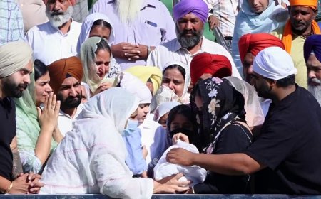 ਸ੍ਰੀ ਕੀਰਤਪੁਰ ਸਾਹਿਬ ਵਿਖੇ ਤਾਰੇ ਗਏ ਰਾਜਵੀਰ ਜਵੰਦਾ ਦੇ ਫੁੱਲ, ਨਹੀਂ ਦੇਖਿਆ ਜਾਂਦਾ ਪਰਿਵਾਰ ਦਾ ਦੁੱਖ
