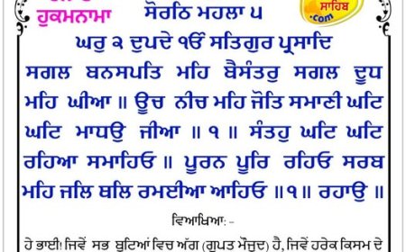 ਸ੍ਰੀ ਦਰਬਾਰ ਸਾਹਿਬ ਤੋਂ ਅੱਜ ਦਾ ਹੁਕਮਨਾਮਾ 14-10-2025