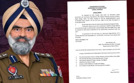 DIG ਹਰਚਰਨ ਸਿੰਘ ਭੁੱਲਰ ਸਸਪੈਂਡ, ਰਿਸ਼ਵਤ ਮਾਮਲੇ ‘ਚ CBI ਨੇ ਕੀਤਾ ਸੀ ਗ੍ਰਿਫ਼ਤਾਰ