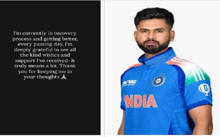 Shreyas Iyer ਨੇ ਆਪਣੀ ਸਿਹਤ ਨਾਲ ਜੁੜੀ ਅਪਡੇਟ ਕੀਤੀ ਸਾਂਝੀ, ਕਿਹਾ- “ਮੈਂ ਇਸ ਸਮੇਂ ਰਿਕਵਰੀ…”