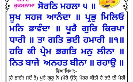 ਸ੍ਰੀ ਦਰਬਾਰ ਸਾਹਿਬ ਤੋਂ ਅੱਜ ਦਾ ਹੁਕਮਨਾਮਾ 05-11-2025