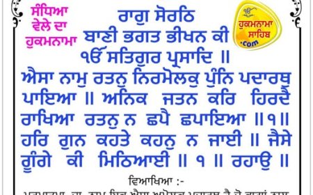 ਸ੍ਰੀ ਦਰਬਾਰ ਸਾਹਿਬ ਤੋਂ ਅੱਜ ਦਾ ਹੁਕਮਨਾਮਾ 07-11-2025