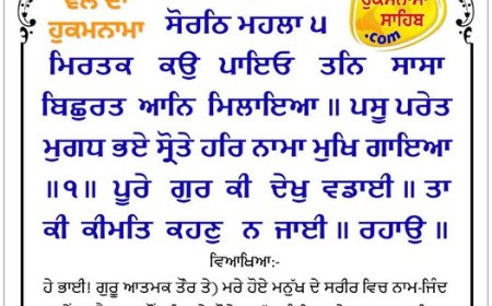 ਸ੍ਰੀ ਦਰਬਾਰ ਸਾਹਿਬ ਤੋਂ ਅੱਜ ਦਾ ਹੁਕਮਨਾਮਾ 23-11-2025