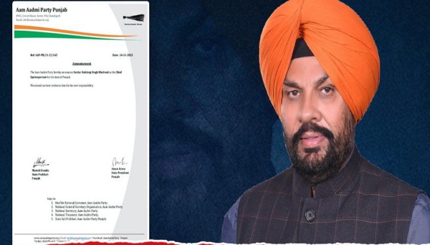 ਆਮ ਆਦਮੀ ਪਾਰਟੀ ਨੇ ਕੁਲਦੀਪ ਧਾਲੀਵਾਲ ਨੂੰ ਦਿੱਤੀ ਵੱਡੀ ਜ਼ਿੰਮੇਵਾਰੀ, ਪਾਰਟੀ ਦੇ ਮੁੱਖ ਬੁਲਾਰੇ ਵਜੋਂ ਕੀਤਾ ਨਿਯੁਕਤ