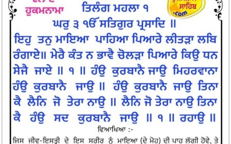 ਸ੍ਰੀ ਦਰਬਾਰ ਸਾਹਿਬ ਤੋਂ ਅੱਜ ਦਾ ਹੁਕਮਨਾਮਾ 05-12-2025