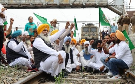 ਪੰਜਾਬ ‘ਚ ਅੱਜ ਕਿਸਾਨ ਦੁਪਿਹਰ 1 ਤੋਂ 3 ਵਜੇ ਤੱਕ ਰੇਲਵੇ ਟਰੈਕ ਕਰਨਗੇ ਜਾਮ, ਮੰਗਾਂ ਨੂੰ ਲੈ ਕੇ ਕਰਨਗੇ ਪ੍ਰਦਰਸ਼ਨ