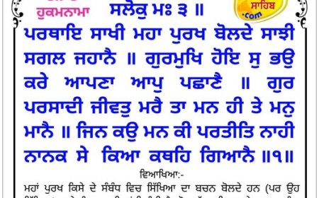 ਸ੍ਰੀ ਦਰਬਾਰ ਸਾਹਿਬ ਤੋਂ ਅੱਜ ਦਾ ਹੁਕਮਨਾਮਾ 13-12-2025