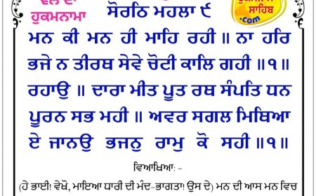 ਸ੍ਰੀ ਦਰਬਾਰ ਸਾਹਿਬ ਤੋਂ ਅੱਜ ਦਾ ਹੁਕਮਨਾਮਾ 17-01-2026