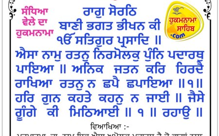 ਸ੍ਰੀ ਦਰਬਾਰ ਸਾਹਿਬ ਤੋਂ ਅੱਜ ਦਾ ਹੁਕਮਨਾਮਾ 12-02-2026