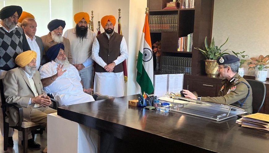DGP ਗੌਰਵ ਯਾਦਵ ਨੂੰ ਮਿਲੇ ਸੁਖਬੀਰ ਬਾਦਲ, ਬੋਲੇ- ‘ਮੈਂ ਗ੍ਰਿਫਤਾਰੀ ਦੇਣ ਆਇਆ ਹਾਂ’