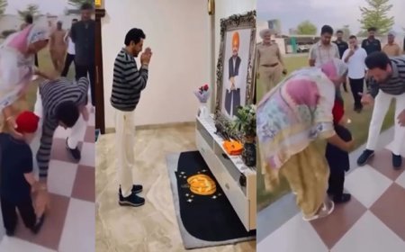 ਸਿੱਧੂ ਮੂਸੇਵਾਲਾ ਦੀ ਹਵੇਲੀ ਪਹੁੰਚੇ ਗਾਇਕ ਗੁਰਦਾਸ ਮਾਨ, ਨਿੱਕੇ ਸਿੱਧੂ ਨੇ ਲਗਾਏ ਪੈਰੀਂ ਹੱਥ