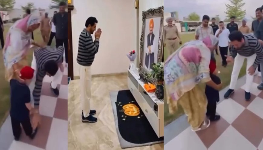 ਸਿੱਧੂ ਮੂਸੇਵਾਲਾ ਦੀ ਹਵੇਲੀ ਪਹੁੰਚੇ ਗਾਇਕ ਗੁਰਦਾਸ ਮਾਨ, ਨਿੱਕੇ ਸਿੱਧੂ ਨੇ ਲਗਾਏ ਪੈਰੀਂ ਹੱਥ