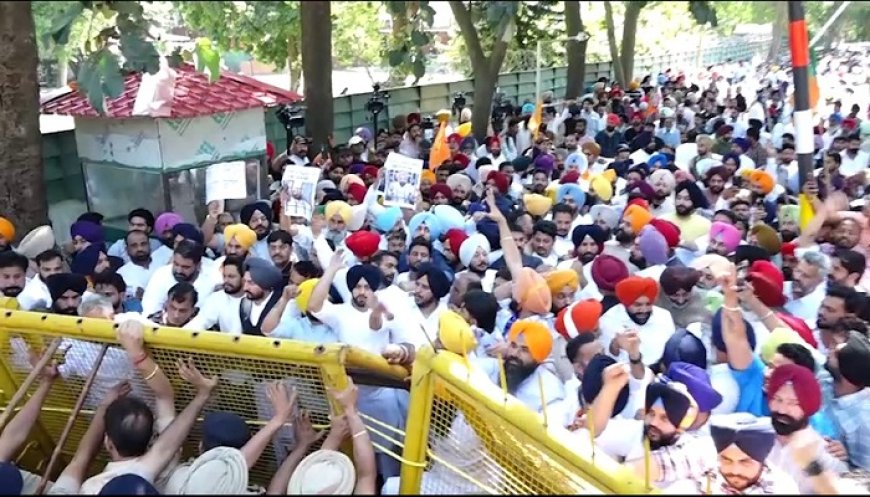ਚੰਡੀਗੜ੍ਹ ‘ਚ ਵਿਰੋਧੀ ਧਿਰਾਂ ਵੱਲੋਂ CM ਰਿਹਾਇਸ਼ ਦੇ ਘਿਰਾਓ ਦੀ ਕੀਤੀ ਕੋਸ਼ਿਸ਼, ਪੁਲਿਸ ਨੇ ਕਈ ਆਗੂ ਲਏ ਹਿਰਾਸਤ ‘ਚ