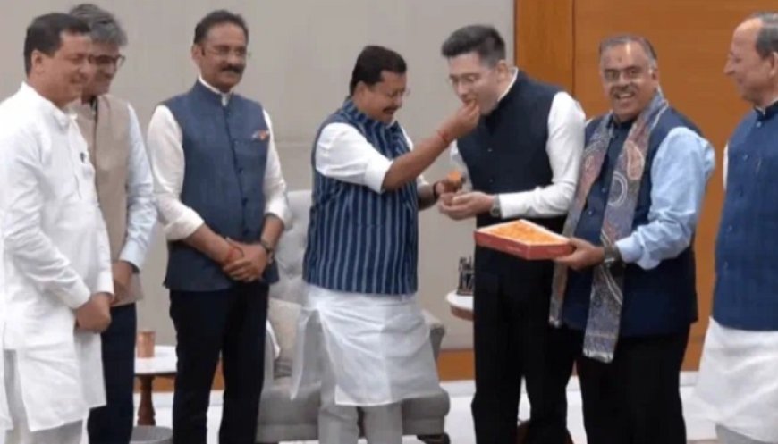 ਰਾਘਵ ਚੱਢਾ, ਸੰਦੀਪ ਪਾਠਕ ਤੇ ਅਸ਼ੋਕ ਮਿੱਤਲ BJP ‘ਚ ਸ਼ਾਮਲ, ਨਿਤਿਨ ਨਵੀਨ ਨੇ ਮੂੰਹ ਮਿੱਠਾ ਕਰਾ ਕੀਤਾ ਸਵਾਗਤ!