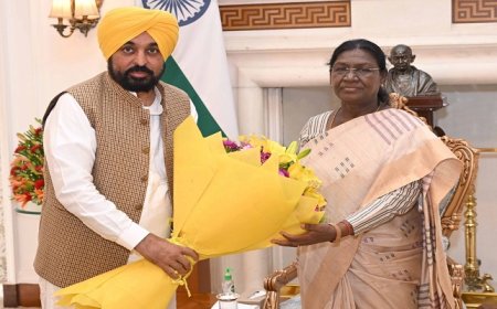 CM ਮਾਨ ਦੀ ਰਾਸ਼ਟਰਪਤੀ ਦ੍ਰੋਪਦੀ ਮੁਰਮੂ ਨਾਲ ਮੀਟਿੰਗ ਖਤਮ, ਕਿਹਾ- “ਬਾਗੀ ਸਾਂਸਦਾਂ ਨੇ ਪੰਜਾਬੀਆਂ ਨਾਲ ਕੀਤੀ ਗੱਦਾਰੀ”