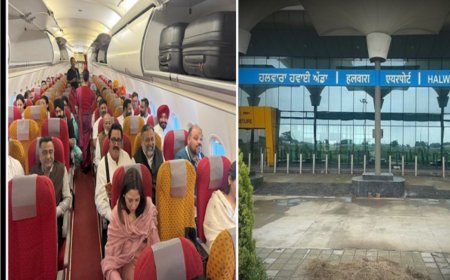 ਹਲਵਾਰਾ ਏਅਰਪੋਰਟ ‘ਤੇ ਪਹੁੰਚੀ ਪਹਿਲੀ ਏਅਰ ਇੰਡੀਆ ਦੀ ਪਹਿਲੀ ਉਡਾਣ, ਕੇਂਦਰੀ ਮੰਤਰੀ ਰਵਨੀਤ ਬਿੱਟੂ ਨੇ ਵੀ ਕੀਤਾ ਸਫ਼ਰ