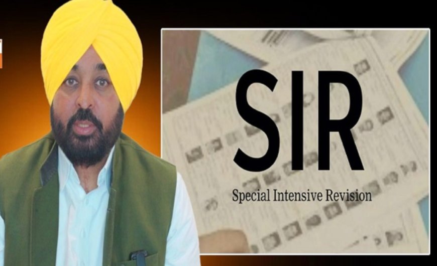 SIR ਨੂੰ ਲੈ ਕੇ CM ਭਗਵੰਤ ਮਾਨ ਦੀ ਲੋਕਾਂ ਨੂੰ ਅਪੀਲ, ਕਿਹਾ- “ਆਪਣਾ ਵੋਟ ਬਚਾਉਣ ਲਈ ਸਾਰੇ ਲੋਕ ਜਰੂਰ ਭਰਨ SIR ਫਾਰਮ”