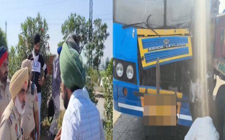 ਨੈਸ਼ਨਲ ਹਾਈਵੇ ਦੋਰਾਹਾ ਨੇੜੇ PRTC ਦੀ ਬੱਸ ਅਤੇ ਟਰੱਕ ਵਿਚਾਲੇ ਭਿਆਨਕ ਟੱਕਰ, ਬੱਸ ਕੰਡਕਟਰ ਦੀ ਮੌਤ